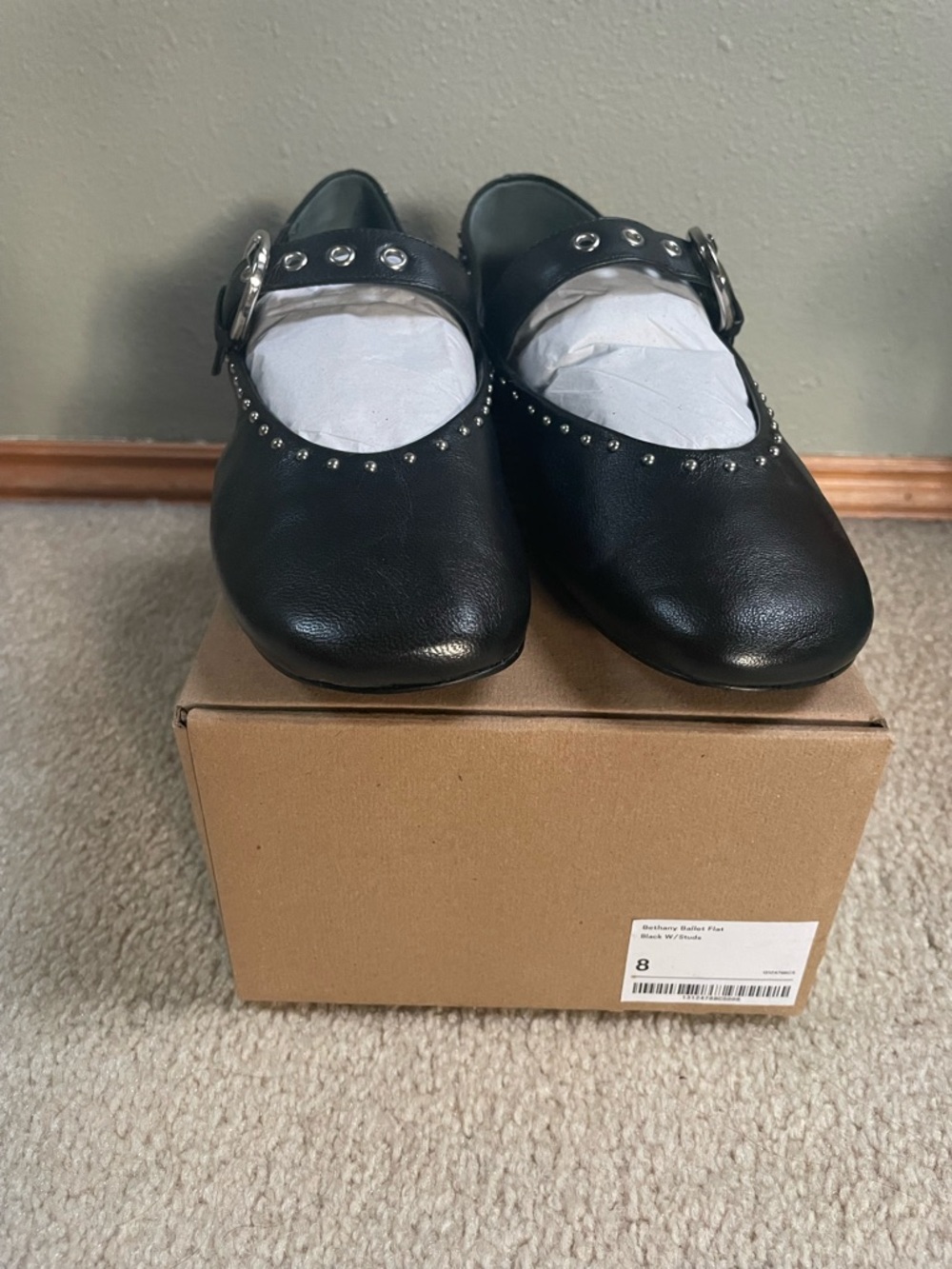 BNIB Reformation Bethany ballet flat with stud - Picture 4 of 7